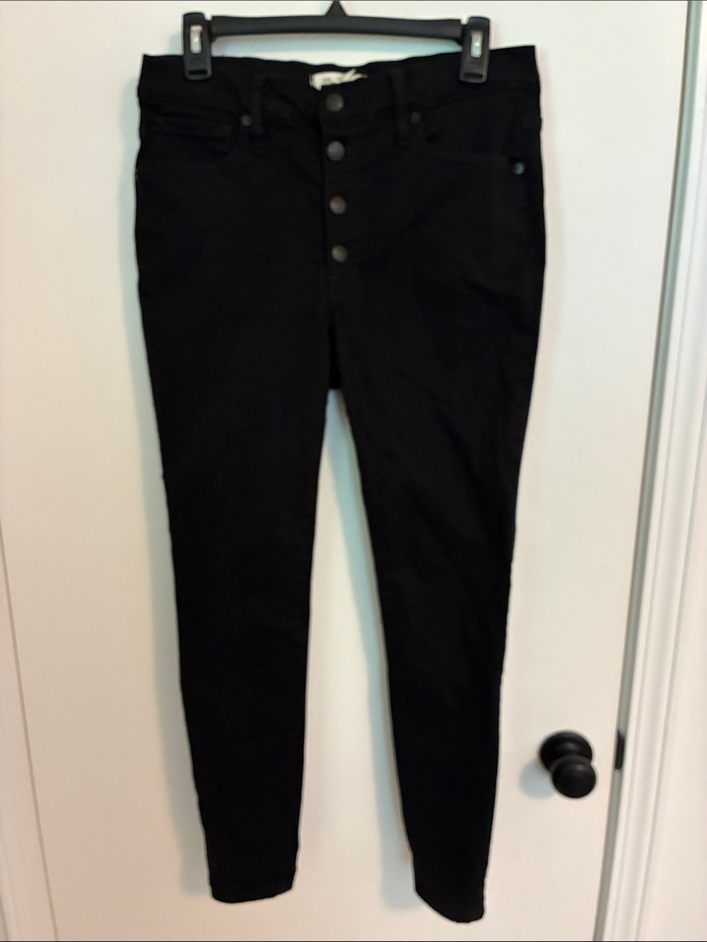 MADEWELL 9" Mid Rise Skinny Jeans Black